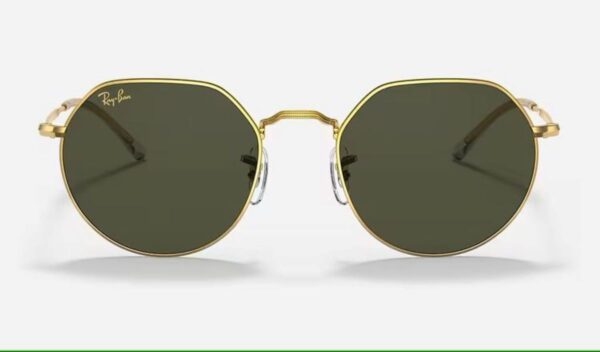 Óculos Ray Ban Jack RB3565 - Dourado com verde